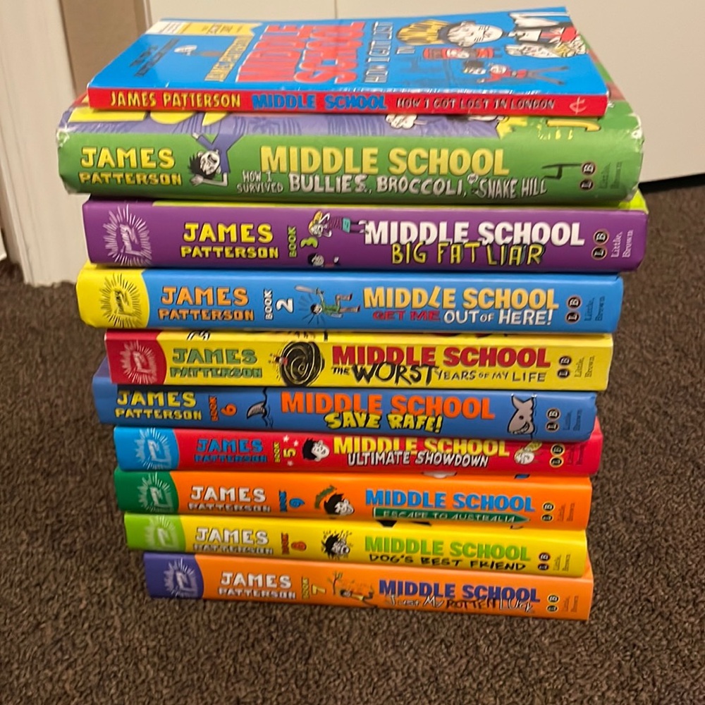 10 James Patterson MIDDLE SCHOOL Books